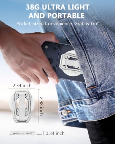 for Magsafe Phone Grip & Magnetic Ring Holder - color: Silver