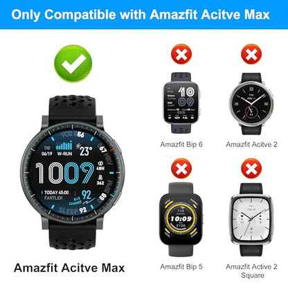 8 Pack Screen Protector for Amazfit Active Max, Soft TPU Self-Healing Bubble Free Anti-Scratch HD Clear Touch Sensitive Protective Film Compatible with Amazfit Active Max - size: For Active Max
