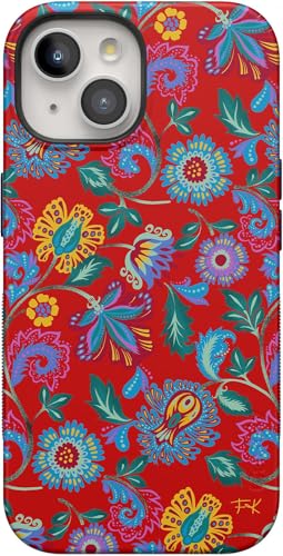 Casely iPhone 15 Plus Case | Painted Flowers | Frida Kahlo Floral | Bold Protective Design | Compatible with MagSafe - color: Frida Kahlo | Painted Flowers | Floral