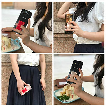 Universal Phone Grip for Smartphones - Phone Holder for Hand for Back of Phone - Wireless Charging Compatible (Black Blue) - 2Pack - color: Black Blue