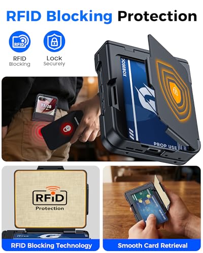 GooseBox for Motorola Razr 2026/Razr 2025 Case Wallet RFID Card Holder&Hinge Protection&HD Screen Protector, Full Body Shockproof Cover for Motorola Razr 2026/Razr 2025/Razr 2024(Black)
