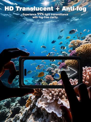 APRUT Waterproof Phone Pouch Case 7.5", 2025 Upgraded IPX8 Waterproof Phone Case for Snorkeling, Universal Fit for iPhone 16 Pro Max 15 14 13, Galaxy S25, Beach Vacation Essentials (Black) - color: Black-90% Pick