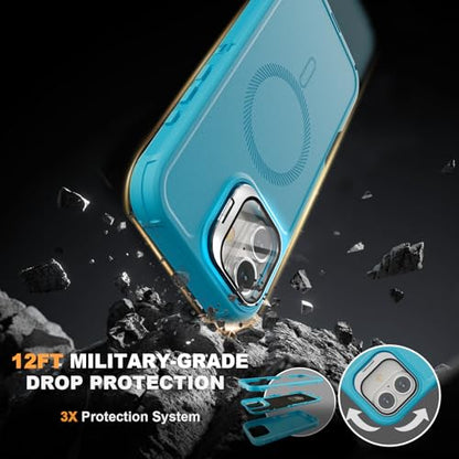 Follaroma for iPhone 16 Case with Magnetic,Heavy Duty Case,6.1'',Teal - color: Teal, size: iPhone 16 6.1''