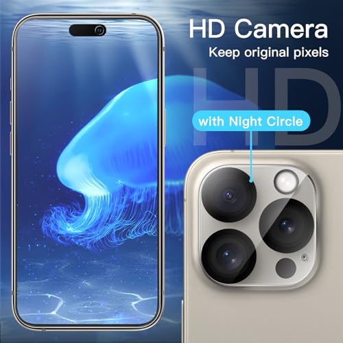 JETech Privacy Screen Protector for iPhone 15 Pro Max, 2+2 Pack - size: iPhone 15 Pro Max