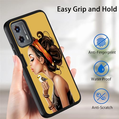 for Moto G 5G 2024/Moto G Play 5G 2024 Case, Military Grade Heavy Duty [3-Layer] Dustproof Shockproof Full-Body Protective Case for Motorola Moto G 5G 2024, African American Girl - color: African American Girl