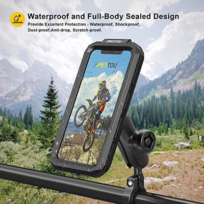 iMESTOU Waterproof Motorcycle Phone Holder for 5.5"-6.8" Cellphones (L) - size: L--For 5.5"-6.8" Phones