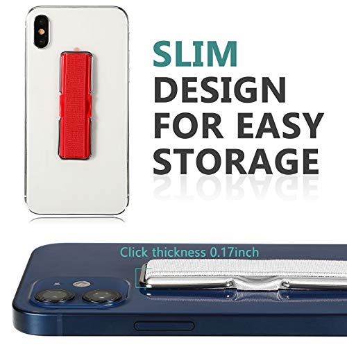 Weewooday 9 Pieces Finger Strap Phone Holders Elastic Phone Strap