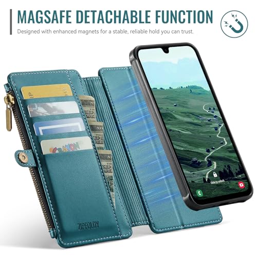 for iPhone 17 Pro Max - Phone Case Wallet Magnetic, Turquoise - color: Turquoise, size: iPhone 17 Pro Max
