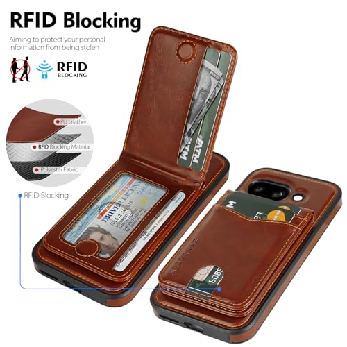 SkyEagle for MagSafe Google Pixel 9a Wallet Case,Brown - color: Brown, size: Google Pixel 9a