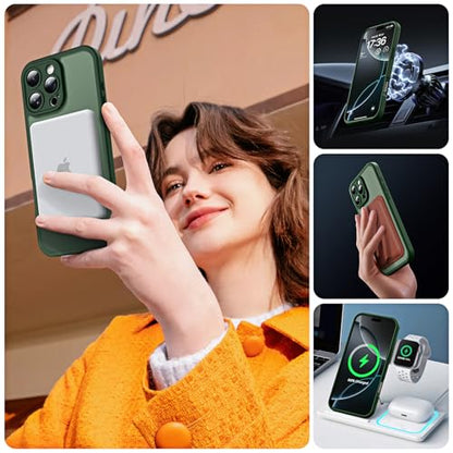 TOCOL for iPhone 16 Pro Max Case, Compatible with MagSafe, Alpine Green - color: Alpine Green, size: Iphone 16 Pro Max