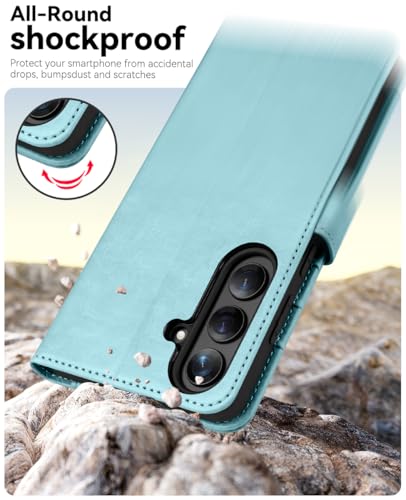 OCASE for Samsung Galaxy S26+ Plus Wallet Case, Card Holder, Ice Blue | RFID Blocking, Kickstand, Magnetic Closure, PU Leather Flip Folio, Shockproof TPU Shell, Protective Phone Cover (6.7") 2026 - color: Ice Blue, size: Samsung Galaxy S26 Plus