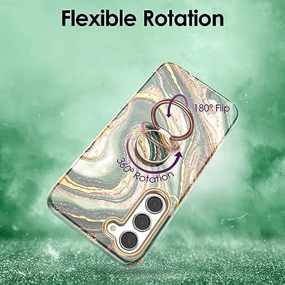 Phone Ring Grip Holder, 360° Rotation Cell Phone Grip Stand, Finger Ring Stand, Metal Finger Ring Grip Kickstand Compatible with iPhone 17 Pro Max 16 15 14 13 12 Magsafe Accessories, Green - color: Sand Green