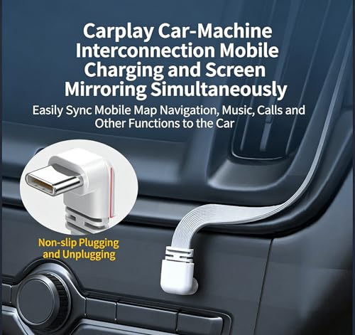 2-Pack 20inches-0.5m 90° USB-C Cable, 100W PD Freeze-Resistant Extension for Tight Spaces (Car, Bedroom) - Compatible with iPhone, iPad - color: 90-Degree, size: 20inches/0.5m