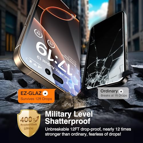 EZ-GLAZ-4+2 Pack for iPhone 16 Pro Max Privacy Screen Protector (6.9") - size: iPhone 16 Pro Max