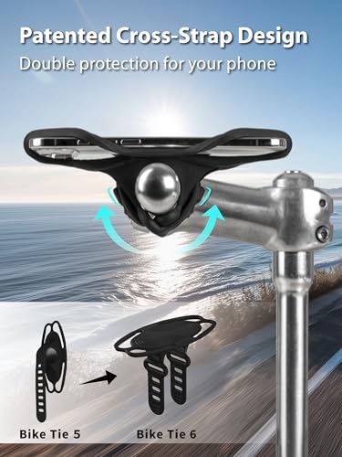 Bone Bike Tie 6, Universal Bike Phone Handlebar Mount for 4.7"-7.2" Phones