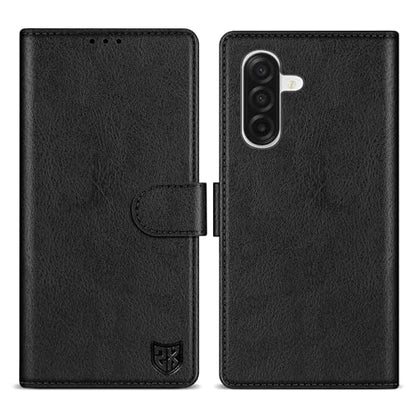 ZZXX for Samsung Galaxy A17 5G Wallet Case with [RFID Blocking] Card Slot Kickstand Magnetic Closure PU Leather Flip Fold Protective Phone Case for Samsung Galaxy A17(Black-6.7 inch) - color: Black