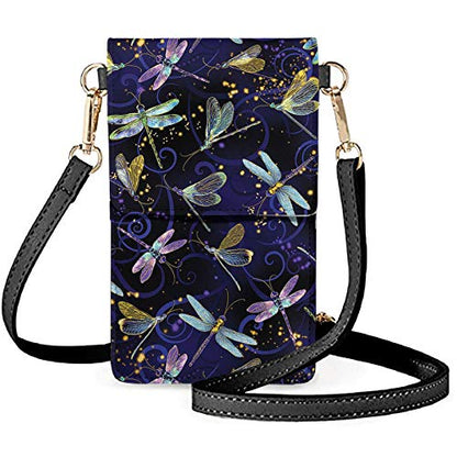 WELLFLYHOM Mini Touchscreen Crossbody Phone Bags for Women with Card Slots Shoulder Bag Purse Leather - color: 0 Aztec Southwestern Style