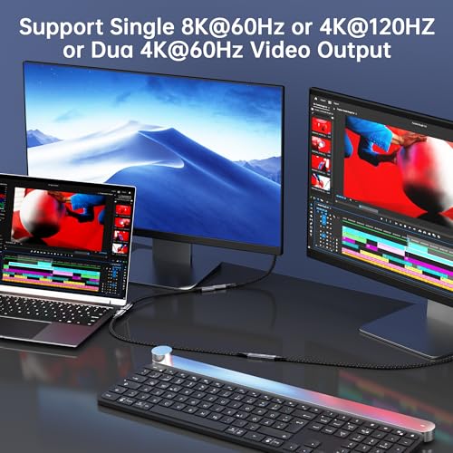 USB-C Right Angle Extension Cable 3.3FT Compatible with Thunderbolt 4/3,USB4 Extension 40Gbps Data Transfer,90 Degree USB C Male to Female Extender Cord,240W Fast Charging,8K/4K Video Display - size: 3.3FT