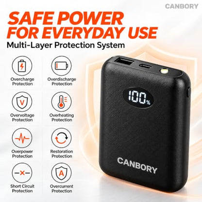 5V 2A Power Bank for Heated Vest, Jacket, Stadium Seats, Chair - size: 5 V 10000 mAh Black