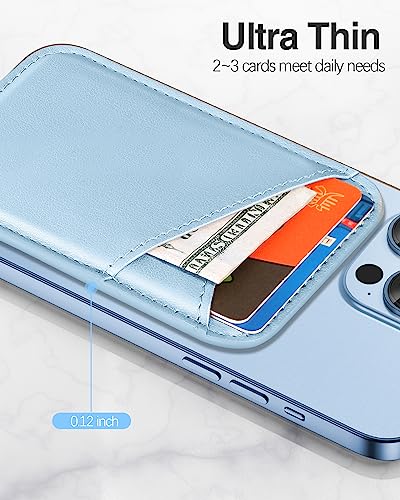 Miroddi for MagSafe Wallet, Ultra-Thin Magnetic Wallet with 2 Card Slots | RFID Blocking, No More Falling, Strongest Magnetic Card Holder for iPhone 17/16/15/14/13/12 Series & Pixel 10, White Ice - color: White Ice