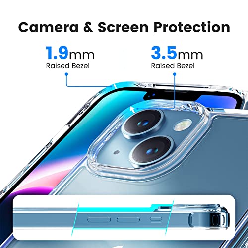 Mkeke for iPhone 14 Case for iPhone 13 Case Clear Transparent Shockproof Bumpers Cases for iPhone 13/14 Phone Case - size: for iPhone 13/14 Case 6.1"