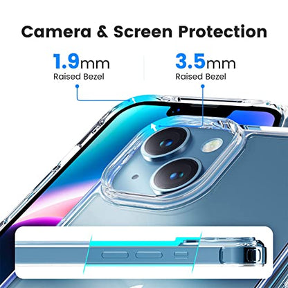 Mkeke for iPhone 14 Case for iPhone 13 Case Clear Transparent Shockproof Bumpers Cases for iPhone 13/14 Phone Case - size: for iPhone 13/14 Case 6.1"