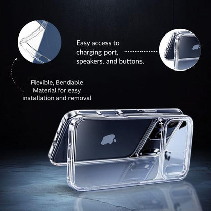 Clear Armor Hybrid Case for iPhone 17 Pro Max – Transparent Cover Supports Wireless Charging, Anti-Yellowing Shockproof Bumper with Camera & Screen Protection
