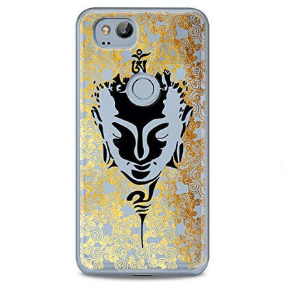 TPU Case Compatible for Google Pixel 9 8 Pro 7a 6a 5a XL 4a 5G 2 XL 3 XL 3a Buddha Face Cute Inspirational Clear Black Design Harmony Flexible Silicone Slim fit Mantra Soft Aesthetic Print - color: Buddha Face