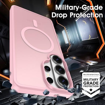 Oterkin Magnetic Samsung Galaxy S26 Ultra Case, Light Pink | Matte, Compatible with MagSafe, Frosted Translucent, Shockproof Anti-Scratch Slim Fit, Military Grade Protection - color: S26 Ultra-Light Pink, size: Galaxy S26 Ultra Case 6.9''