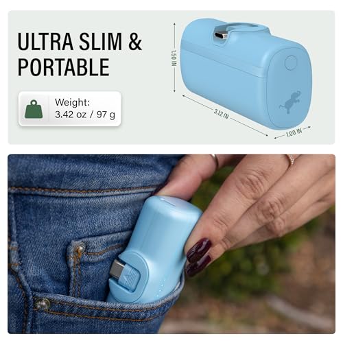 Nimble Bump 5K 20W Portable Fast Charger, Mini 5000mAh Power Bank, White - color: White