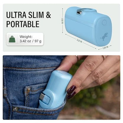 Nimble Bump 5K 20W Portable Fast Charger, Mini 5000mAh Power Bank, White - color: White