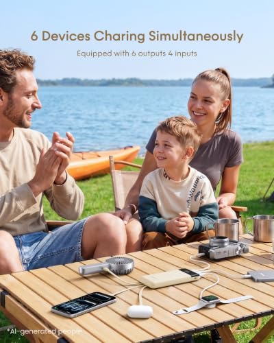 charmast Portable Charger Fast Charging,Built-in 4 Cables,6 Outs & 4 Inputs - color: Qianka