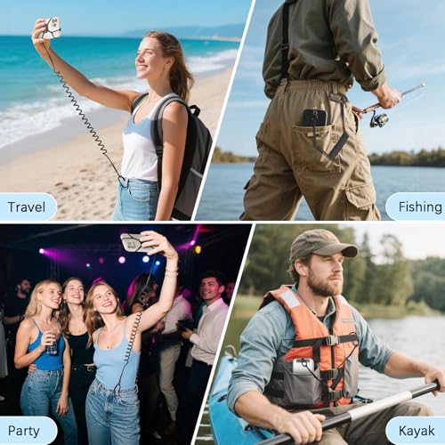 MoKo Retractable Anti-theft Phone Tether Phone Strap with Silicone Sleeve