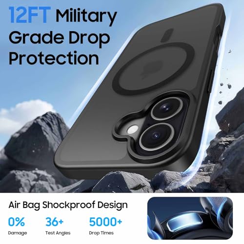 Magnetic for iPhone 16 Plus Wallet Case with Card Holder Black | Compatible with MagSafe, Shockproof Phone Cover with Detachable RFID Blocking Card Slot, Black - color: Black, size: iPhone 16 Plus