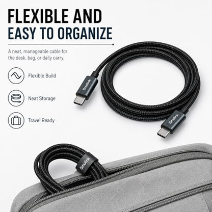 Smolink USB C to USB C Cable 9FT, 60W Fast Charging Cable - color: Black-9Ft