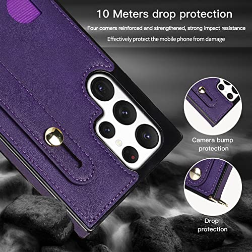 CCSmall Crossbody Case for Samsung Galaxy S23 Ultra w Card Holder KB Red - color: Red, size: Galaxy S23 Ultra