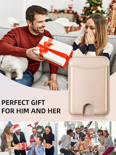 Miroddi for MagSafe Wallet, 4 Cards Holder, Stronger Magnetic Phone Wallet - color: Gold