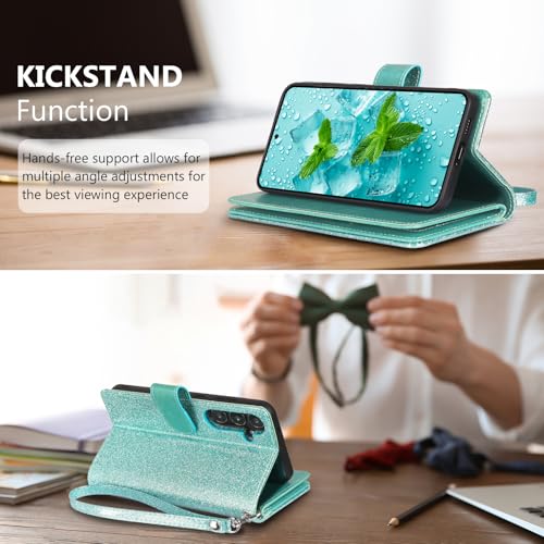 Varikke for Galaxy S25+/Plus Wallet Case Magnetic Detachable, Mint Green - color: Mint, size: Galaxy S25+/S25 Plus 6.7"
