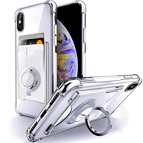 Shields Up for iPhone Xs Max Case with Card Holder, Wallet Case, Clear - color: Clear, size: iPhone Xs Max