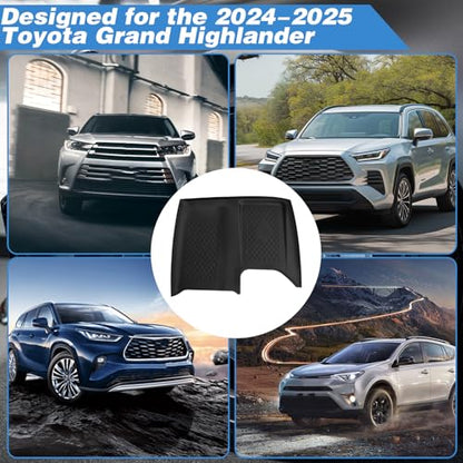 Wireless Charging Non-Slip Mat Fit for 2024 2025 Toyota Grand Highlander Silicone Protective Pad Dampproof Car Center Console Phone Charger Mat Liner Accessories