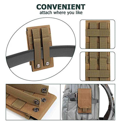 Tactical Holster Large Belt Pouch Molle Carrying Cover Case for Less 6.5" Phone