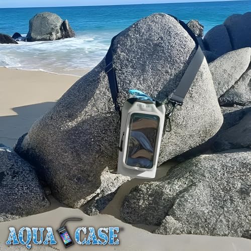 Cell Phone & Water Bottle Crossbody Grey Bag 100% Waterproof Floating Dry Bag Protection for Your Mobile Device During All Water Sports | Sling Carrier for Up to 34oz Travel Tumbler