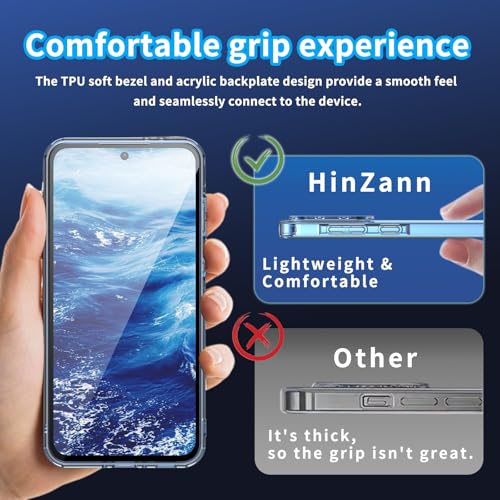 for Samsung Galaxy A36 5G TPU Phone Case (Transparent Blue) | Transparent TPU Smartphone Case, Anti-Fingerprint, Shockproof, Ultra-Thin Durable Protective Cover for Samsung Galaxy A36 - color: Transparent blue