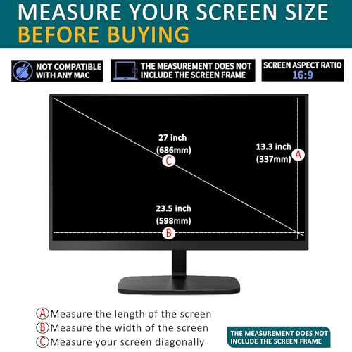 YINOVEEN 2 Pack 27 Inch Anti Glare Desktop Monitor Screen Protector