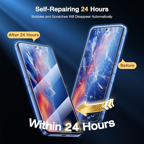 【2+2+2】EGV for Samsung Galaxy Z Flip 7 Screen Protector, [Strengthen Crease Test] Self-Healing Soft TPU Screen Protector for Galaxy Z Flip 7+ Front Tempered Glass + Camera lens Protector,Anti Scratch - size: Galaxy Z Flip 7