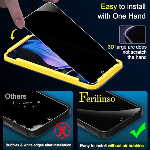 Ferilinso Privacy Screen Protector for Google Pixel 9 Pro XL,Tempered Glass - size: Google Pixel 9 Pro XL-6.8 INCH