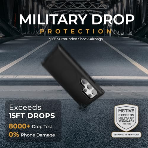 MOTIVE Heavy Duty Case for Samsung Galaxy s24 Ultra, Belt Clip | 6.8" | Bunker Series, Military Grade Multi-Layer Protection, PC/TPU Build, Sealed Port Cover, Compatible with MagSafe Qi2 Charging - size: s24 Ultra