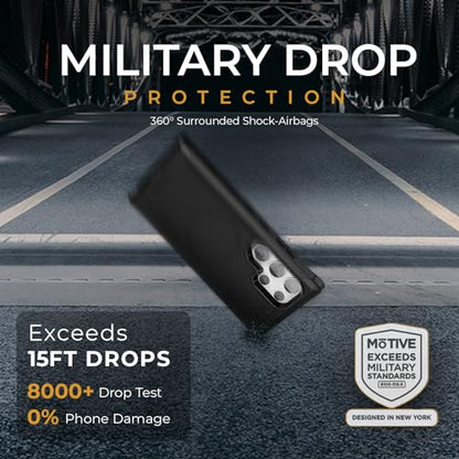 MOTIVE Heavy Duty Case for Samsung Galaxy s24 Ultra, Belt Clip | 6.8" | Bunker Series, Military Grade Multi-Layer Protection, PC/TPU Build, Sealed Port Cover, Compatible with MagSafe Qi2 Charging - size: s24 Ultra