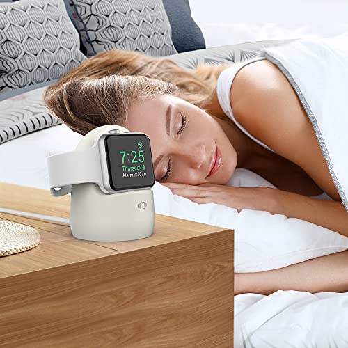 AhaStyle iWatch Stand Silicone Charging Dock Holder for Apple Watch Series - color: Starlight