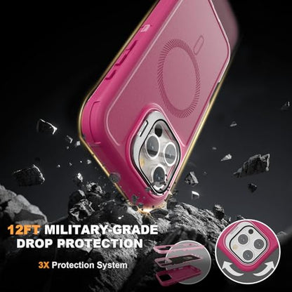 Follaroma for iPhone 16 Pro Case,Magnetic,Heavy Duty Case,6.3'', Hot-Pink - color: Hot-pink, size: iPhone 16 Pro 6.3''